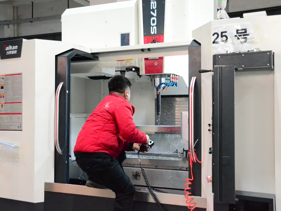 CNC operator at work