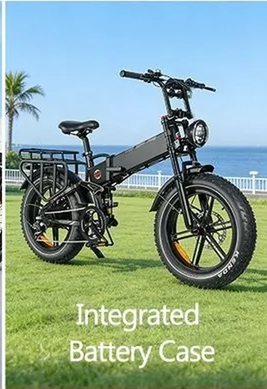 Integrated battery case mounted on a compact e-bike