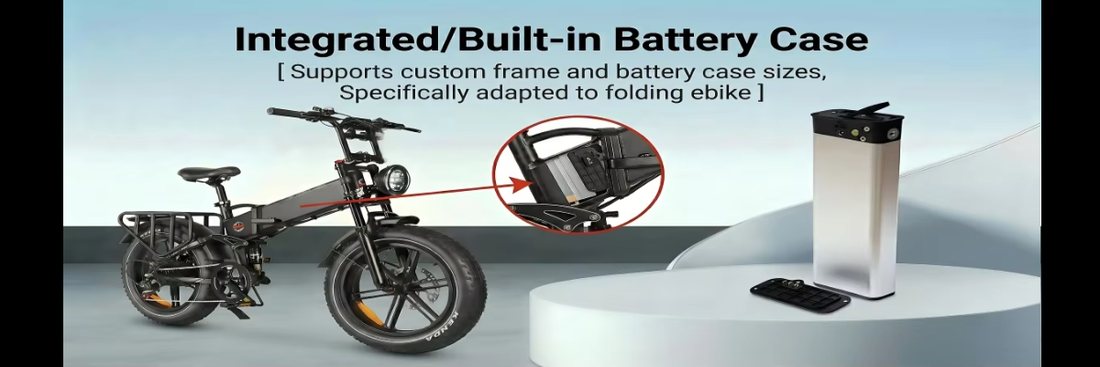 Integrated in-frame battery case on a city e-bike
